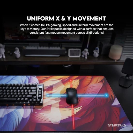 Fantech Full Size Holographic Mousemat Anti - Slip Rubber Desk Mouse Pad - FIN SHOP AU