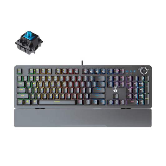 Fantech Mechanical Keyboard RGB Backlit with Wrist Rest - Black (MAXPOWER MK853) - FIN SHOP AU