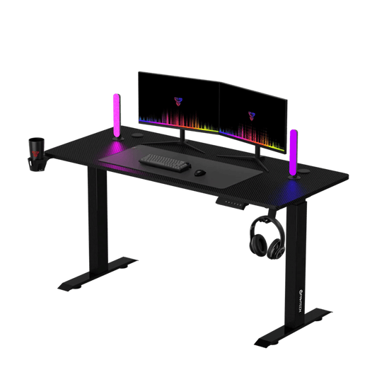 Fantech Office Desk Height Adjustable Motorised Electric Stand Gaming Table 140x60cm (GD914) (Black) - FIN SHOP AU