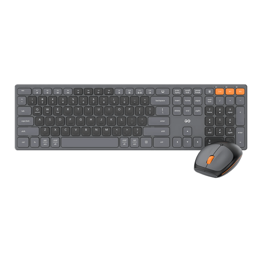 Fantech Office Wireless Keyboard and Mouse Combo Computer Keyboard Set (WK895 - Grey) - FIN SHOP AU