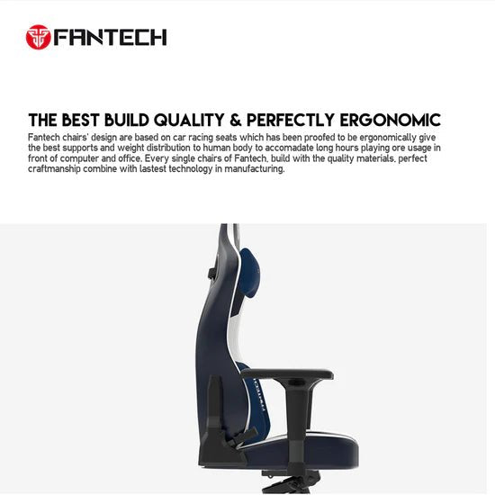 Fantech PU Leather Gaming Office Chair - Black (GC - 283) - FIN SHOP AU