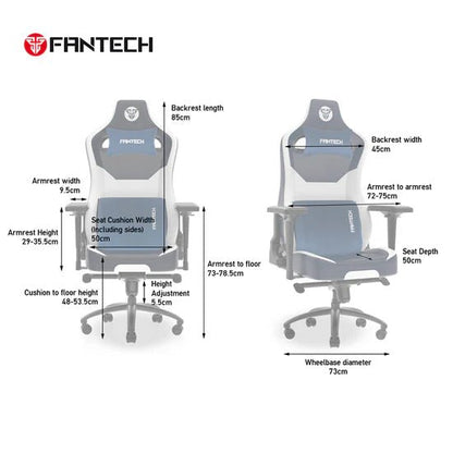 Fantech PU Leather Gaming Office Chair - Blue (GC - 283) - FIN SHOP AU