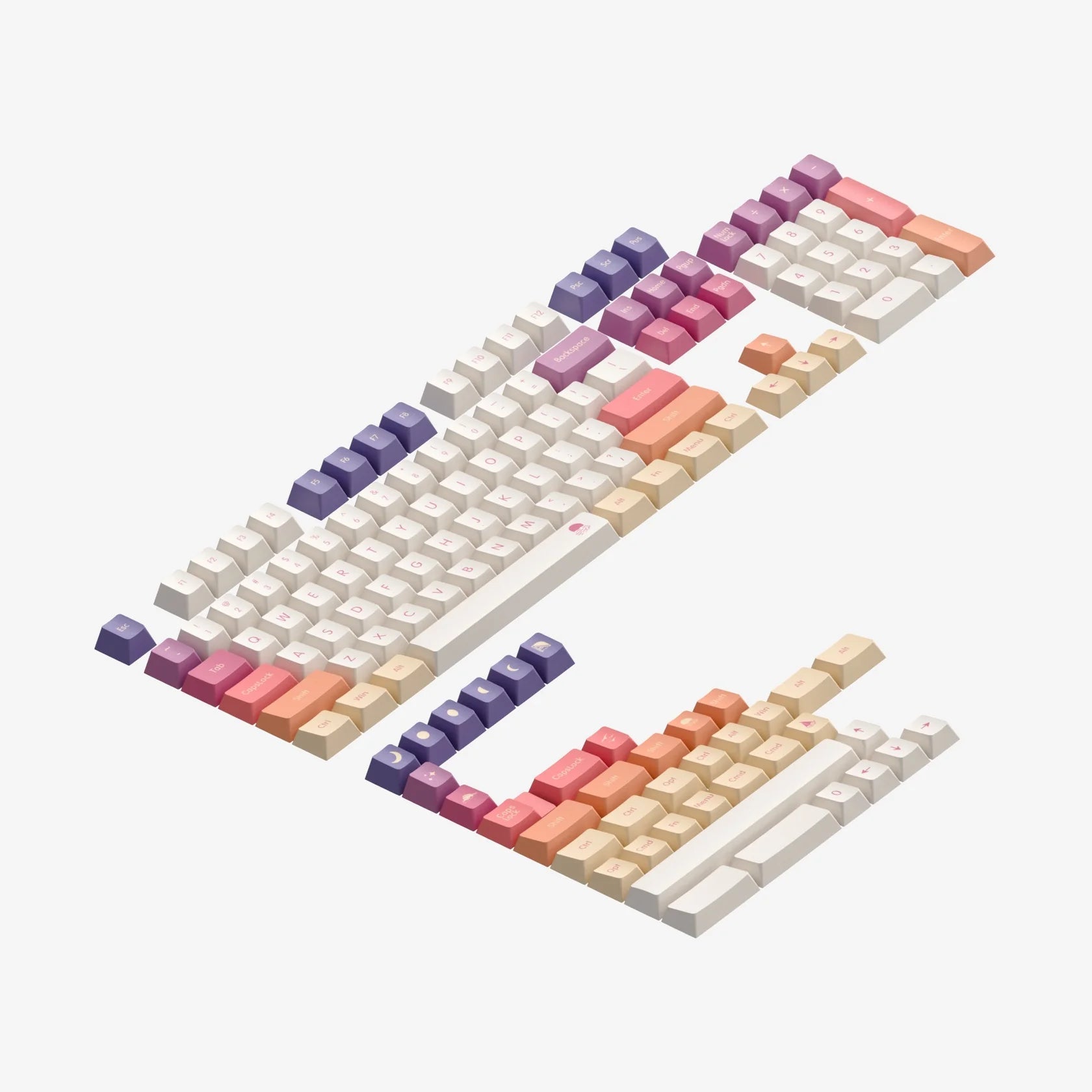 NuPhy Carmine Cloud Cherry Profile Dye - sub PBT Keycaps - FIN SHOP AU