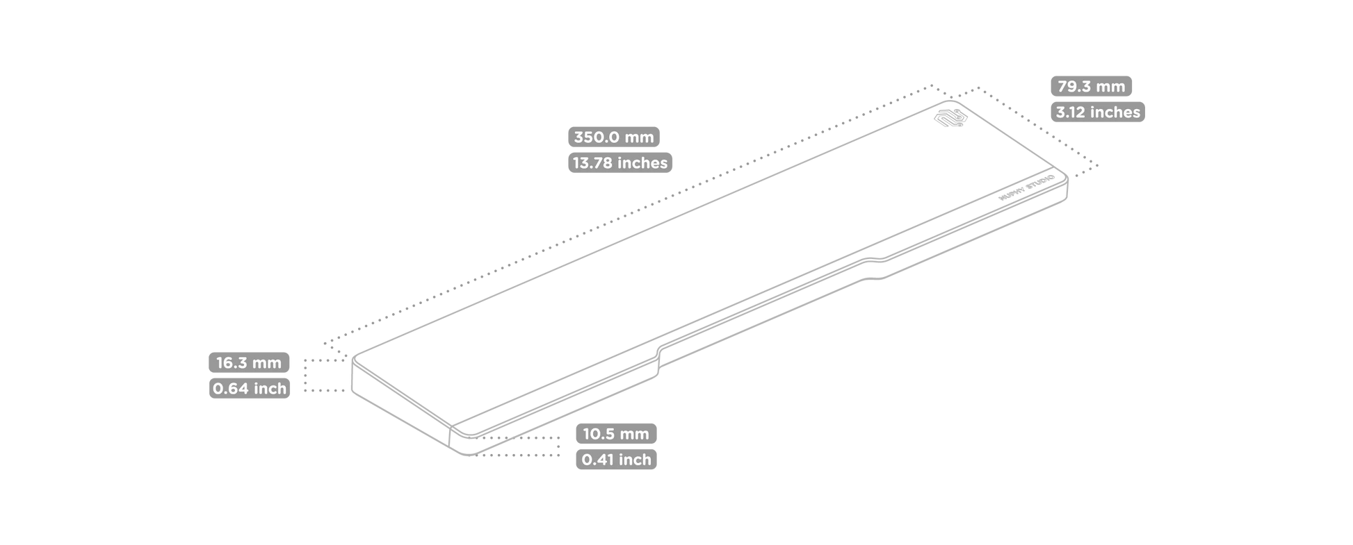 NuPhy Twotone Wrist Rest for Field75 - FIN SHOP AU