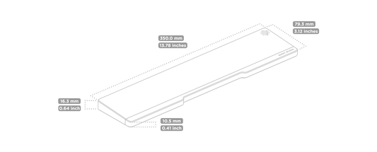 NuPhy Twotone Wrist Rest for Field75 - FIN SHOP AU