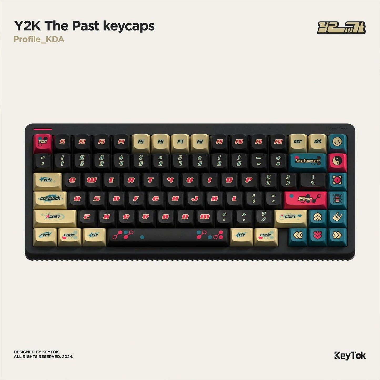 NuPhy x Keytok KDA Y2K Dye - Sub PBT Keycaps - FIN SHOP AU